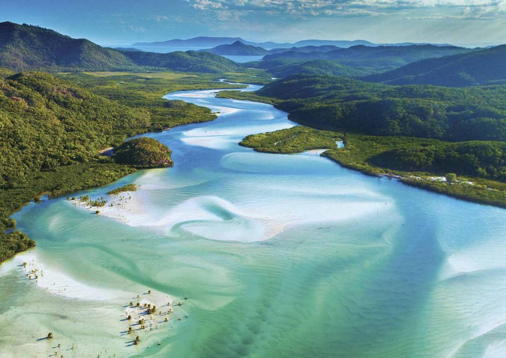 UNIQUE EXPERIENCES UNIQUE EXPERIENCES The Whitsundays The pure white sand at Whitehaven Beach, and the shallow