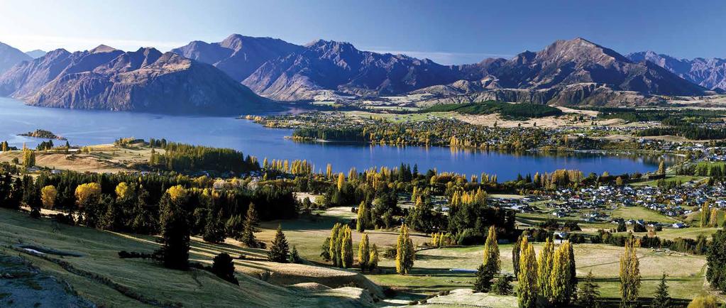 South Island New Zealand WANAKA Sitting on the lakefront with the Southern Alps as a backdrop, Wanaka is one of the most scenic towns in New
