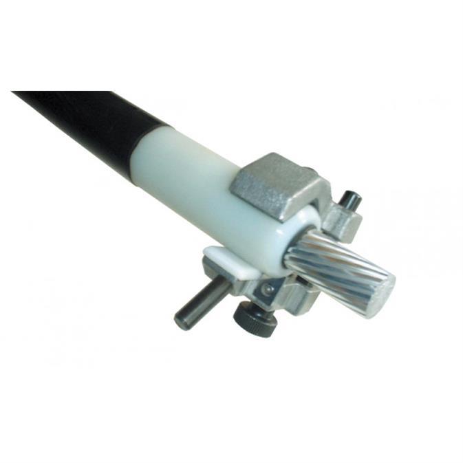 Chamfering tool Ø 15-40mm Suitable for round MV cables up to 300mm2 For cable diameters from 15 to 40mm Removes the square edge on XLPE insulation to avoid damage to push-on termination joints