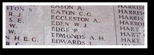 His grandfather, Rifleman William James Eden of the King s Royal Rifle Corp, was killed at Gheluvelt during the first battle of Ypres and is remembered on the Menin Gate.