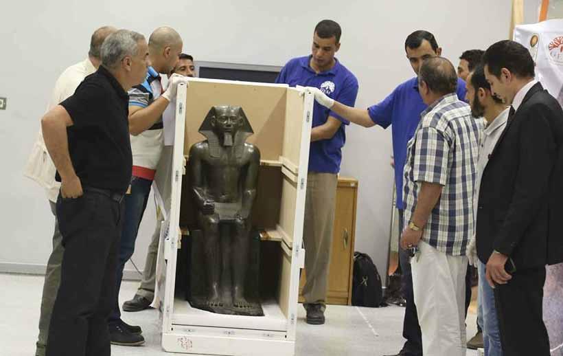 GEM has received a dozen of gigantic colossi from the Egyptian Museum in Tahrir (EMC).