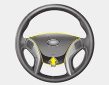 Karakteristike vašeg vozila NAPOMENA Pritiskom na središnji deo volana sa simbolom trube, oglašava se zvuk sirene (pogledajte sliku).