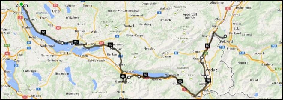 29TH MAY 2014 ZURICH - FELKIRCH 87.7 MILES We wake early this morning and make our way to the train station to get our train to Zurich.
