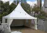 The Pinnacle tents are come in 6 sizes starting from 3x3m up to the large size of 10x10m. 2.5m 4.2m 2.5m 4.8m 2.