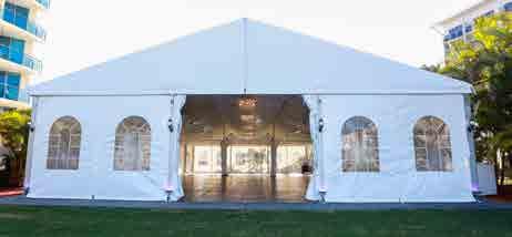 The Event Tent series are available with a complete range of accessories including sidewalls with clear windows, roof lining glass wall & door