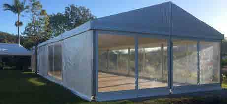 CREST MARQUEES EVENT DELUXE 2 The Event Deluxe 2 is a robust large marquee available in 10m, 12m &15m, widths with a minimum of 15m length (3x5m