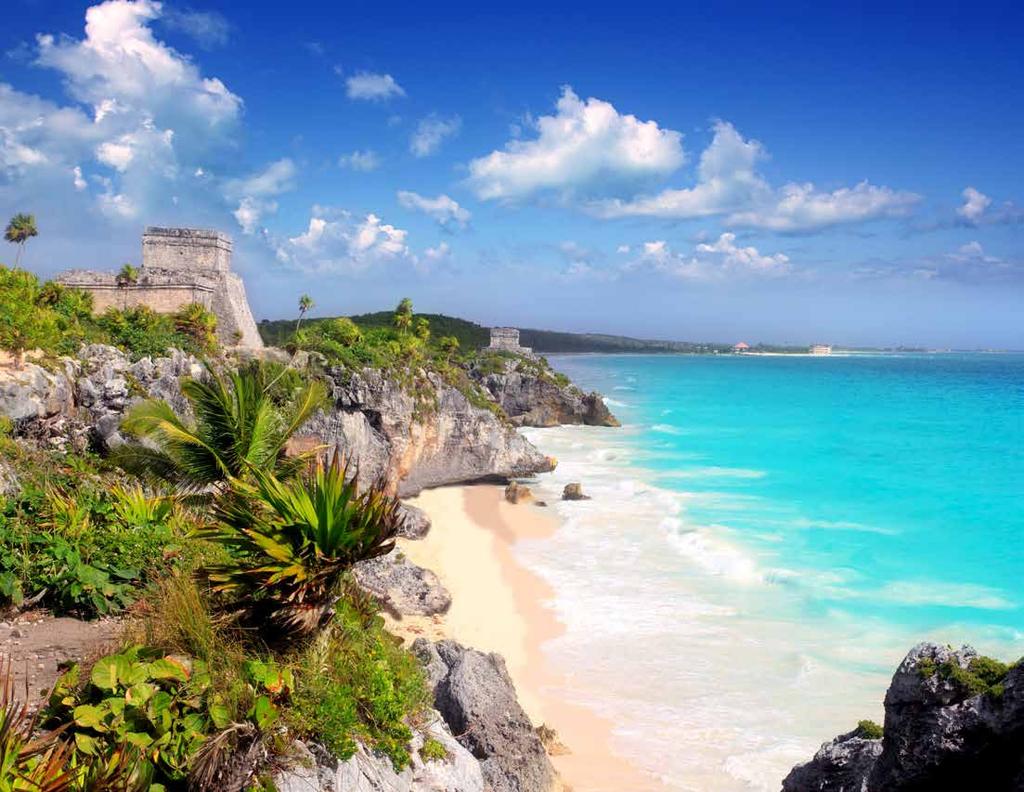 Mexico Riviera Maya Five days/four nights Round-trip air transportation from home city to Cancun, Mexico Four nights accommodations at Sandos Playacar Beach Resort all-inclusive resort Round-trip