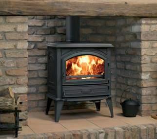 640CB Woodburning Stove This well-proportioned stove features a side loading door as well as a front glass door and separate ashpan door.