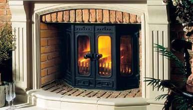 enjoy all the character of a real fire with the doors open, or a slower, more efficient combustion with the doors closed.