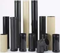 The flue pipe diameters required for each model are demonstrated on the product pages.