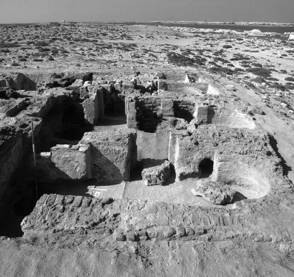 Fakharani, probably surrounded by a stone wall, part of which is presently visible to the north of it. Fired bricks (measuring each 24.