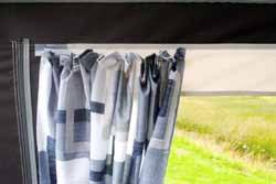 Curtains 34,- This new front suncanopy Patio is specially designed for those caravanners who have their awning on a seasonal pitch.