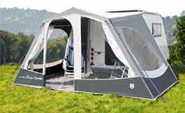 Exclusively for Knaus Sport&Fun Can be used as either canopy or full awning Walker pricelist 2018: Shelter alloy frame Front panels and right panel can be zipped out Roof: Ten Cate All Season coated