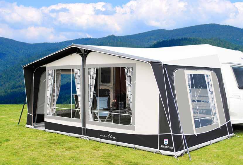 Allure 280 Castel front suncanopy / Plus-package Patio front suncanopy Sidewalls for Castel/Patio in colour Allure; with window (awning: 2-straps; Castel/Patio: 3-straps) Jolax awning carpet -