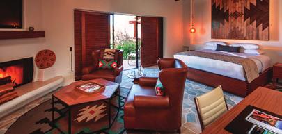 ACCOMMODATIONS Dramatic architecture blends with the surrounding desert to reveal 160 newly renovated Casitas, all complete with private patios, wood burning fireplaces, and brand new bathrooms,