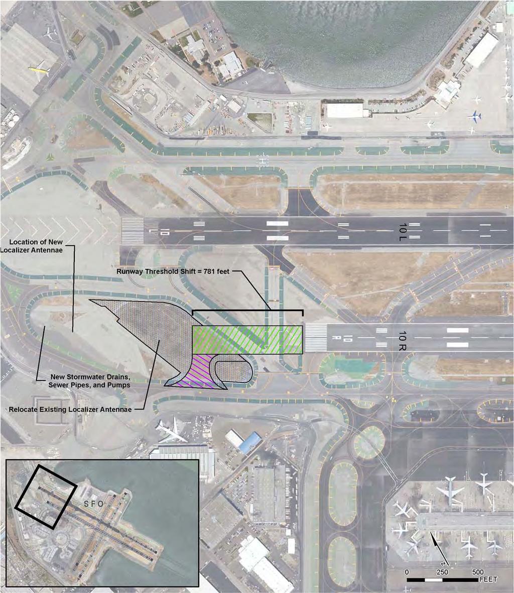 Runways 10-28 Proposed project components include: Runway 10R