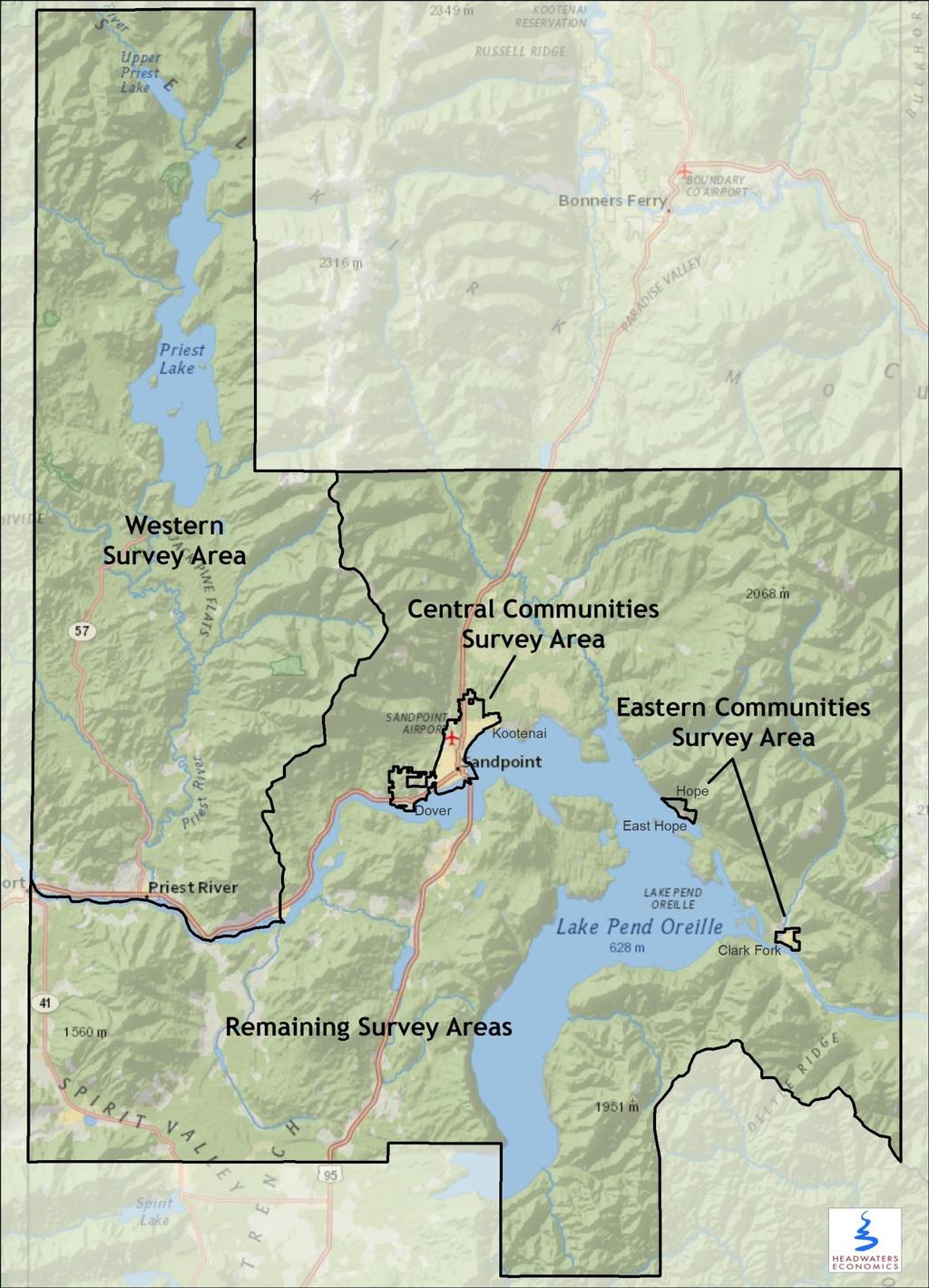 Map 1: Bonner County survey scope