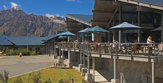 Retail Centre ACTIVITIES Activities Desk CHECK-IN Cafe & Bar Mount Cook view Sir Edmund Hillary