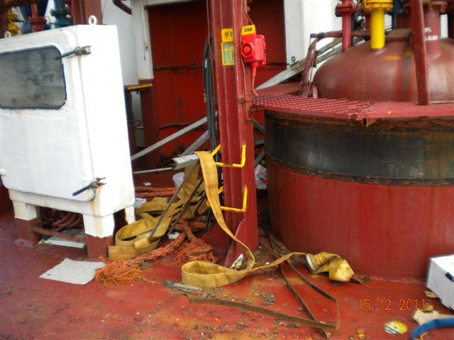 On 15 December 2011 the ship undergoes a more detailed inspection at the anchorage at the northern area of the Las Palmas port. At the time of the inspection the ship was manned by 11 crewmembers.