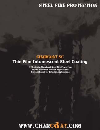 Products CharCoat sc The CharCoat SC Range of Sturctural Steel Fire Protec on is the pinnacle of technology and performance in Thin Film Intumescent Fireproofing.