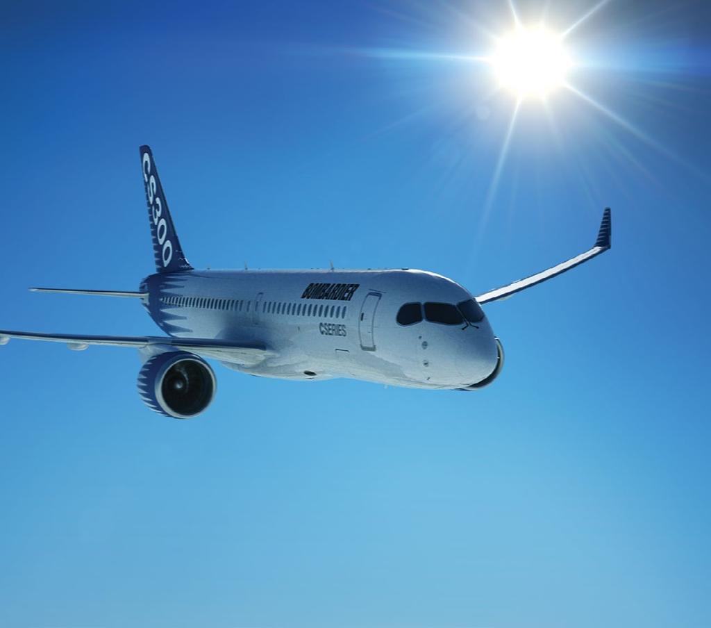 Introducing the CS300 The larger of the two models in the CSeries aircraft family, the CS300 aircraft are designed for higher density, longer-range, single-aisle markets, offering airlines the option