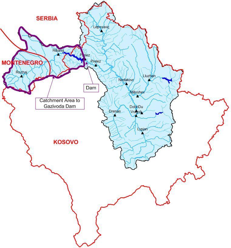Izveštaj ESIAF i ESMF 3.1.2 Mesto i geografski kontekst brane Gazivode Brana Gazivode, zvanično Ujman brana, predstavlja nasip punjen stenjem na reci Ibar u Mitrovačkom okrugu, na Kosovu.