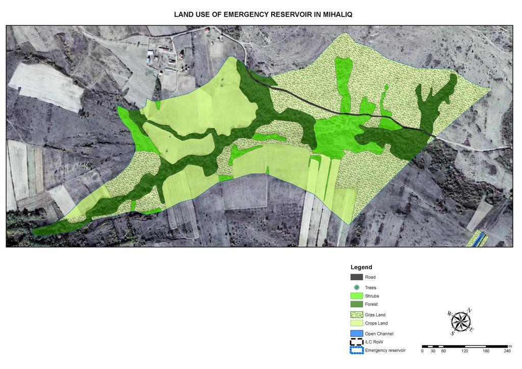 Izveštaj ESIAF i ESMF Slika 13: Karta namene zemljišta u granicama
