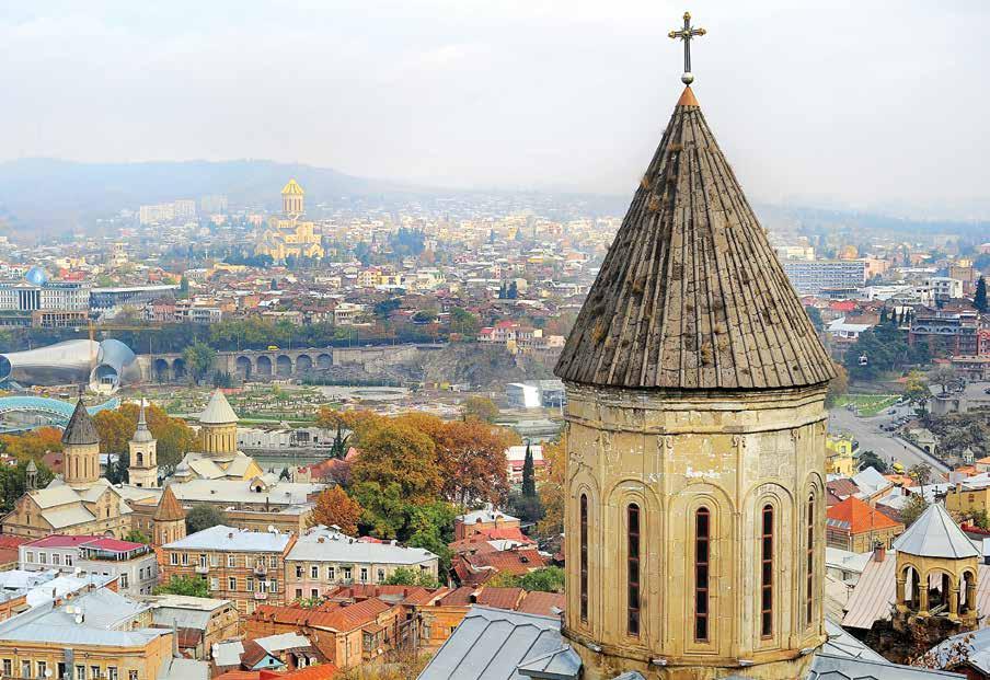 Tbilisi, a city that has inspired everyone from Pushkin to Tchaikovsky, has a quaint old town of narrow cobblestoned streets and 14th century homes with hanging balconies, thermal bathhouses, and