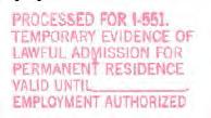 Other Unusual Document Permanent Residents Permanent Resident may present an I-551 stamp or