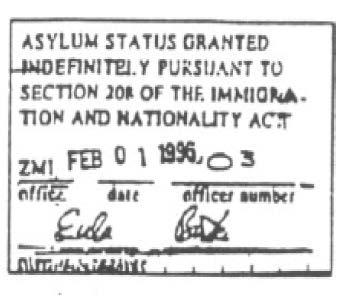 Pending Asylee Granted may present an I-94 noting Asylum granted indefinitely as a List C