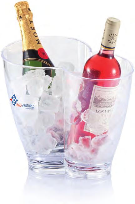 Unique design acrylic ice bucket and bottle chiller,