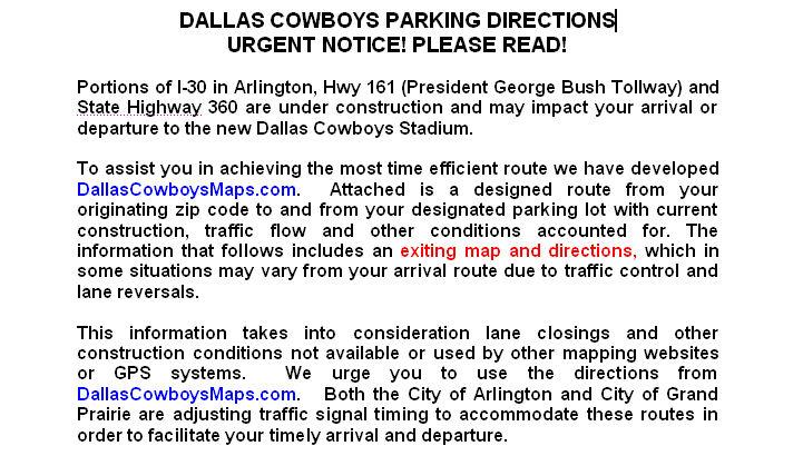 Dallas Cowboys Maps -