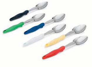 Kitchen Essentials Heavy-Duty Stainless Steel Basting Spoons with Ergo Grip Handles Heavy-gauge stainless steel shaft and bowls resistant to corrosion One-piece construction is extremely durable and