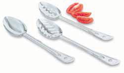 Spoons Spoons to be constructed of 16-gauge stainless steel with turned-down handle for added strength and comfort.