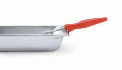 identification Built-in stopper notch prevents Spoodle from sliding into food product Ergonomic design offers comfort and reduces hand fatigue One-Piece Round Spoodle Utensil Color-Coded Spoodle