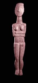 Cycladic Female Cycladic Idol 2700-2300 BCE Made of marble 5 ft tall Objects of worship
