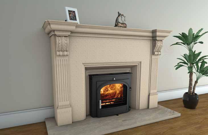 With the new high efficiency convection system the shorter clearance distances around the fire allow you to put the stove into your existing