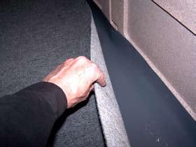 Floor Liner To prevent any moisture or dust that might find its way under the wall panels, a floor liner should be installed.