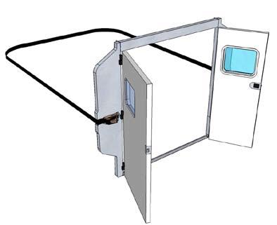 STEP - 3 DOOR FRAME ASSEMBLY The door frame assembly is a frame that not only supports the doors, but provide rigidity for the rear of the camper shell and