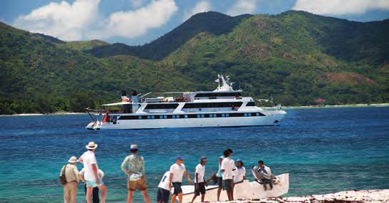 MINI CRUISES IN THE GARDEN OF EDEN 5 - DAY ITINERARY Pegasus in the Seychelles Guests having fun Day 1: Saturday MAHE INTER ISLAND QUAY - ST ANNE ISLAND Embarkation 3-4 pm.