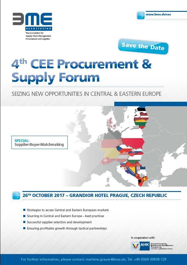 Save the Dates (B2B, market transparency & congresses) Facts about the CEE Forum: Target of the Forum: Enlarge the market transparency for buyers of KMU and DAX Enable B2B-Networks Build a bridge