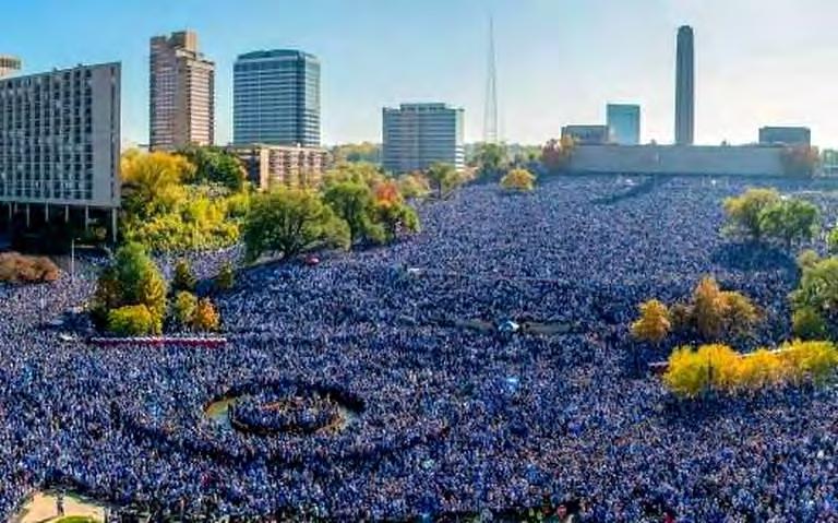 Perspective An estimated 800,000 people participated in the Royals Word Series