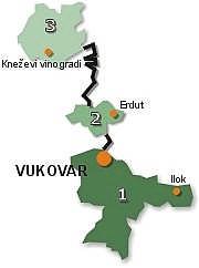 Pod-regije Podunavlje se dijeli na sljedeća vinogorja: 1.