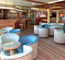 In addition to the main Lounge, there is also The Club, located on the Mawson Deck which features the main bar where the onboard pianist plays periodically throughout the day.