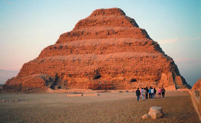Arts and Cultural Contributions The Step Pyramid The first of the great pyramids is known as the Step Pyramid. It is believed to be the world s first complete stone building.