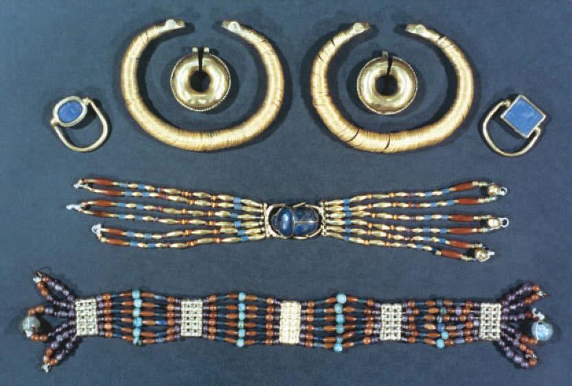 Discover Ancient Egypt A collection of ancient Egyptian jewelry.