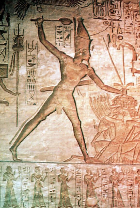 Discover Ancient Egypt This limestone relief is in the Temple Of Abu Simbel, Egypt.