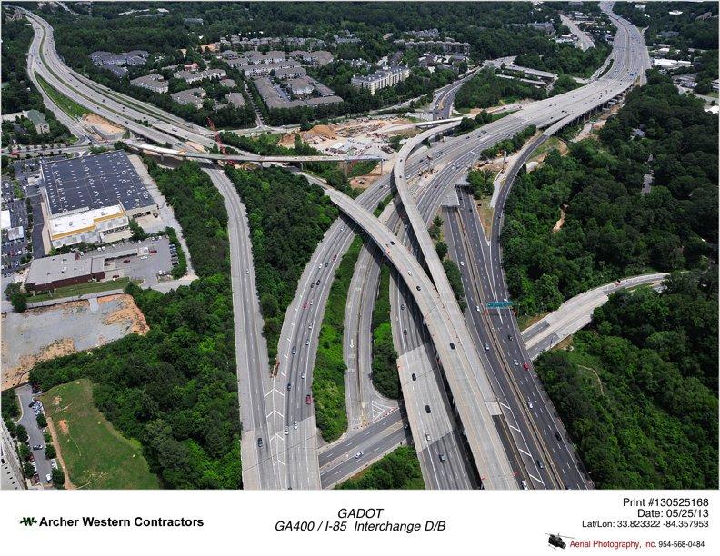 More Lane Closures for GA 400/I-85 Interchange Connector Ramp Construction Planned for Nov.