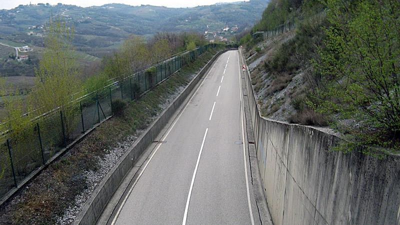 Figure 22 Road corridor through the Italian territory in
