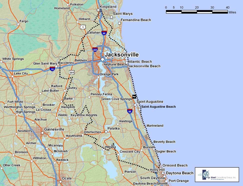 The Best Airport Location to Serve the Region The Northeast Florida Regional Airport at St.